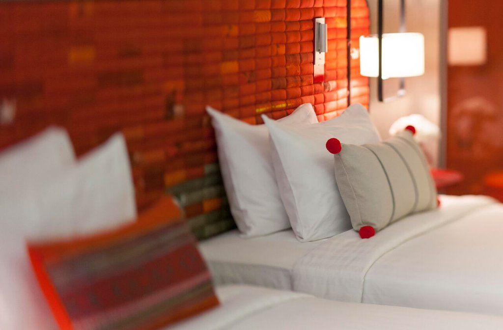 清邁u尼姆曼酒店 外观 照片 A bed with pillows